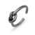 Vintage Choose Your Color Silver Knot Solid 925 Sterling Silver Adjustable Ring