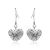 Trendy Elegant Heart Romantic Love White 925 Sterling Silver Hook Earrings Women
