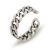 Fashion Vintage Silver Net Solid 925 Sterling Silver Adjustable Ring Women