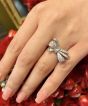 Beautiful 5A CZ Bowknot 925 Sterling Silver Ring