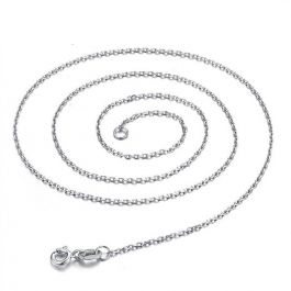 40+4CM Aokarry S925 Silver Necklace for Girls Women Hollow White Chain Length 