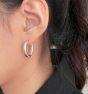 Minimalism Simple Circle 925 Sterling Silver Huggie Hoop Earrings