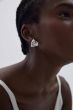 Fine Jewelry Women Electroforming Women Modern Geometry Rotating Triangle S999 Sterling Silver  Chunky Stud Earrings