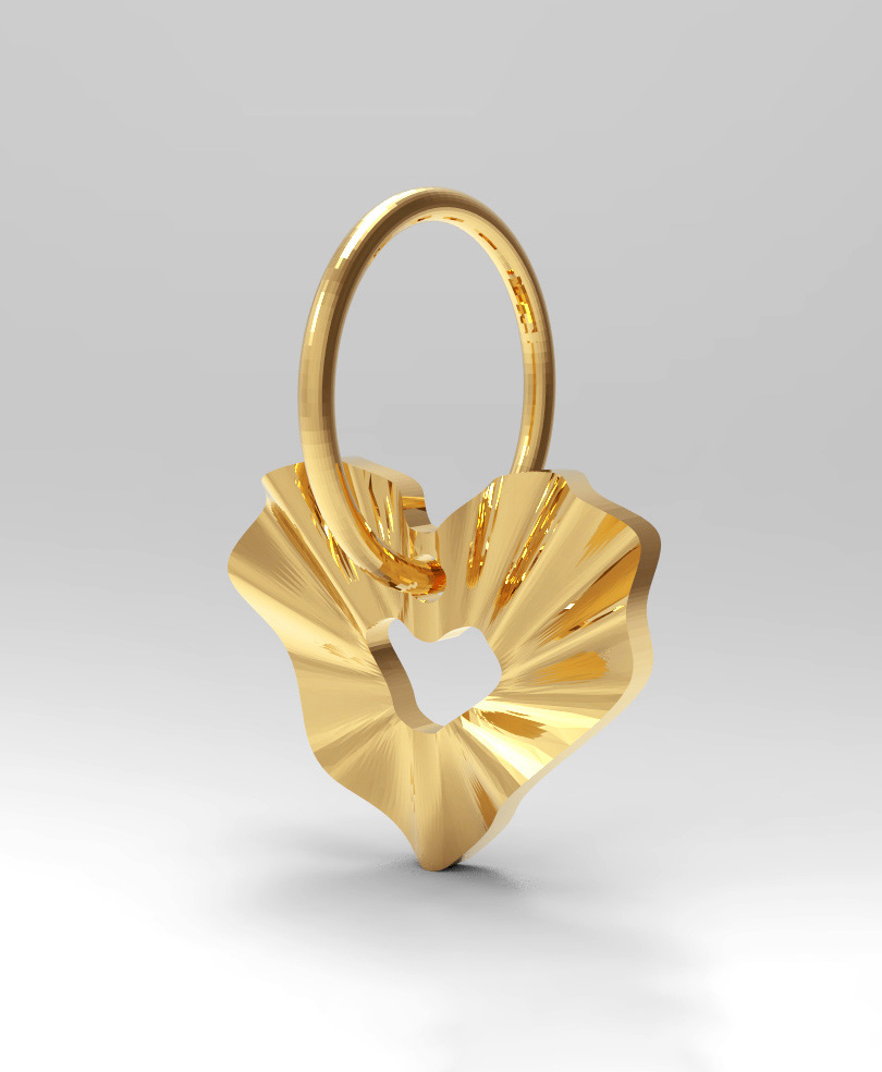 heart earrings design